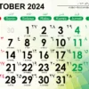 Cek tanggal 1 Oktober 2024 tanggal merah atau bukan/ Kalender Oktober 2024/ Dok. kemenag.go.id