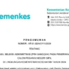 Tangka Layar PDF Pengumuman Hasil Seleksi Administrasi CPNS Kemenkes 2024 (Pra-Sanggah)/Dok. Web CASN Kemenkes