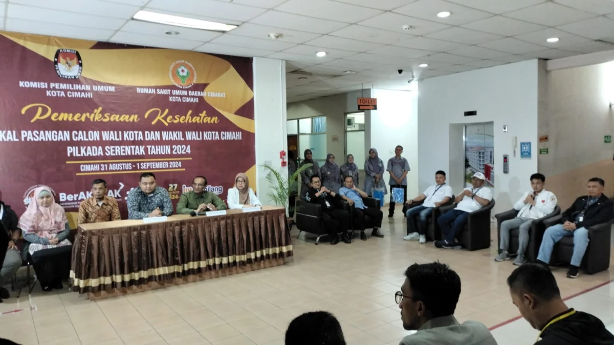 Pemeriksaan Kesehatan Paslon Walkot Cimahi Berjalan Lancar, Hasil Bakal Diumumkan 5-6 Sepetember 2024 Pemeriksaan Lesehatan Pasangan Calon Wali Kota Cimahi
