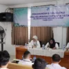 Sekda Kota Bogor, Syarifah Sofiah bersama jajaran BPS Kota Bogor saat mensosialisasikan program kelurahan Cinta Statistik. (Yudha Prananda / Jabar Ekspres)