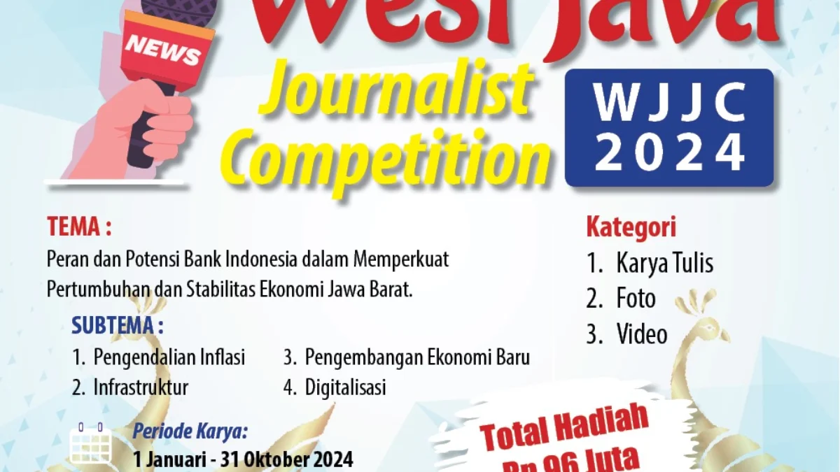 Lomba Jurnalistik Bank Indonesia Jabar kembali Digelar, Total Hadiah Puluhan Juta