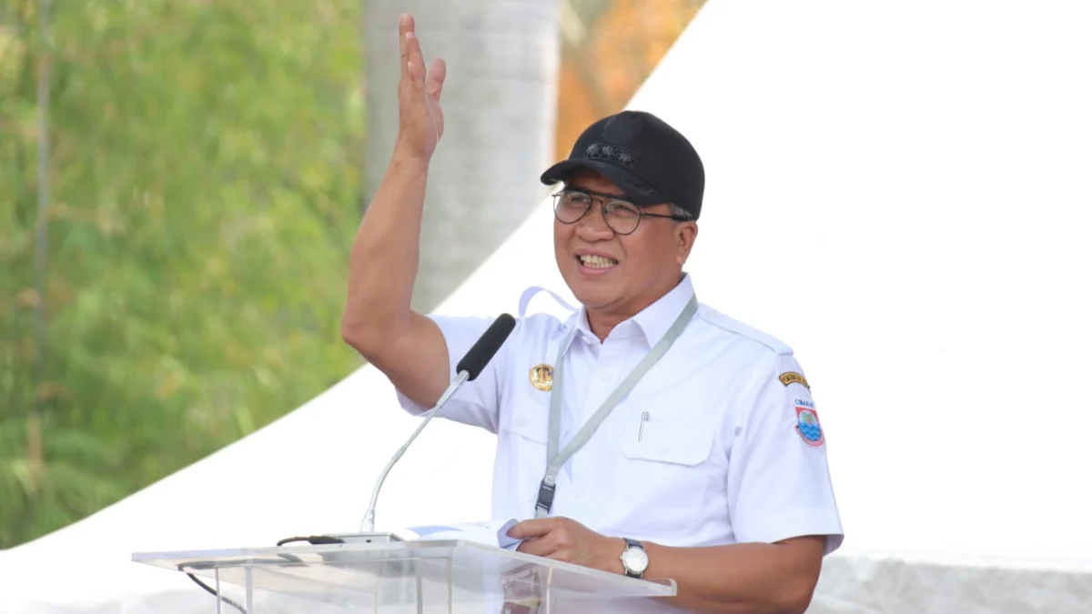 Doc. Pj Wali Kota Cimahi, Dicky Saromi saat Menghadiri Deklarasi Kampanye Damai di Alun-Alun Cimahi, Rabu 25 September 2024. (Ist)