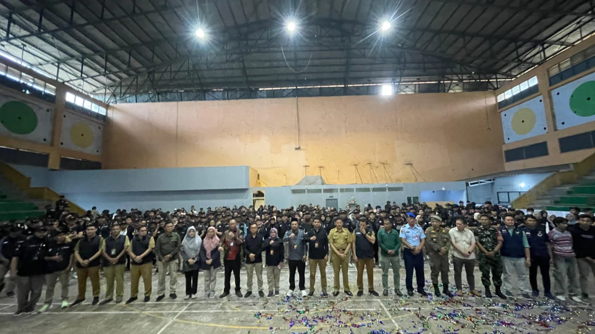 Badan Pengawas Pemilu (Bawaslu) Kabupaten Bandung langsung menggelar Apel Siaga Pengawasan Kampanye Pilkada 2024 yang dilakukan Senin (23/9) di Kantor Bawaslu, Soreang. Foto Agi