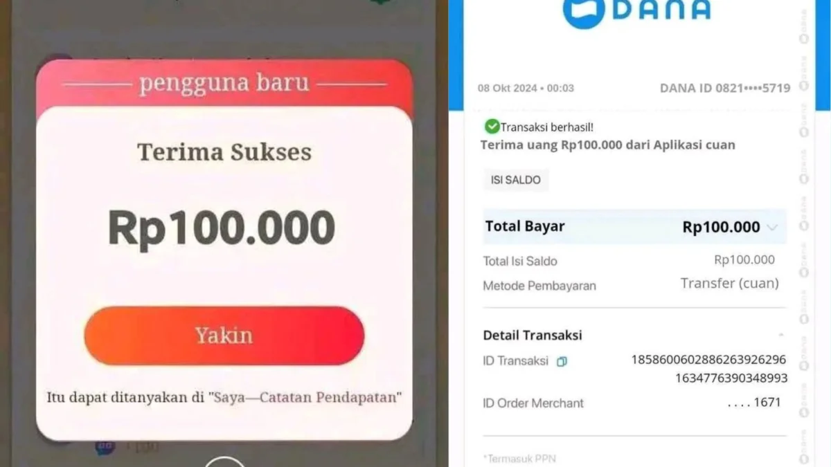 Aplikasi penghasil uang Rp 100 ribu perhari ini menawarkan keuntungan yang bisa ditarik setiap hari ke berbagai metode pembayaran ewallet.