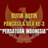 Ilustrasi Isi Butir Pancasila Sila ke-3 Persatuan Indonesia/