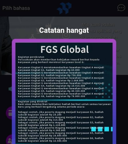 Aplikasi FGS Global Resmi Scam? Apakah Ini Penghasil Uang atau Penipuan Investasi Bodong? Aplikasi FGS Global Resmi Scam? Apakah Ini Penghasil Uang atau Penipuan Investasi Bodong?