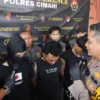 Pelaku Penganiayaan yang Disiarkan di Media Sosial saat Diringkus Polres Cimahi (mong)