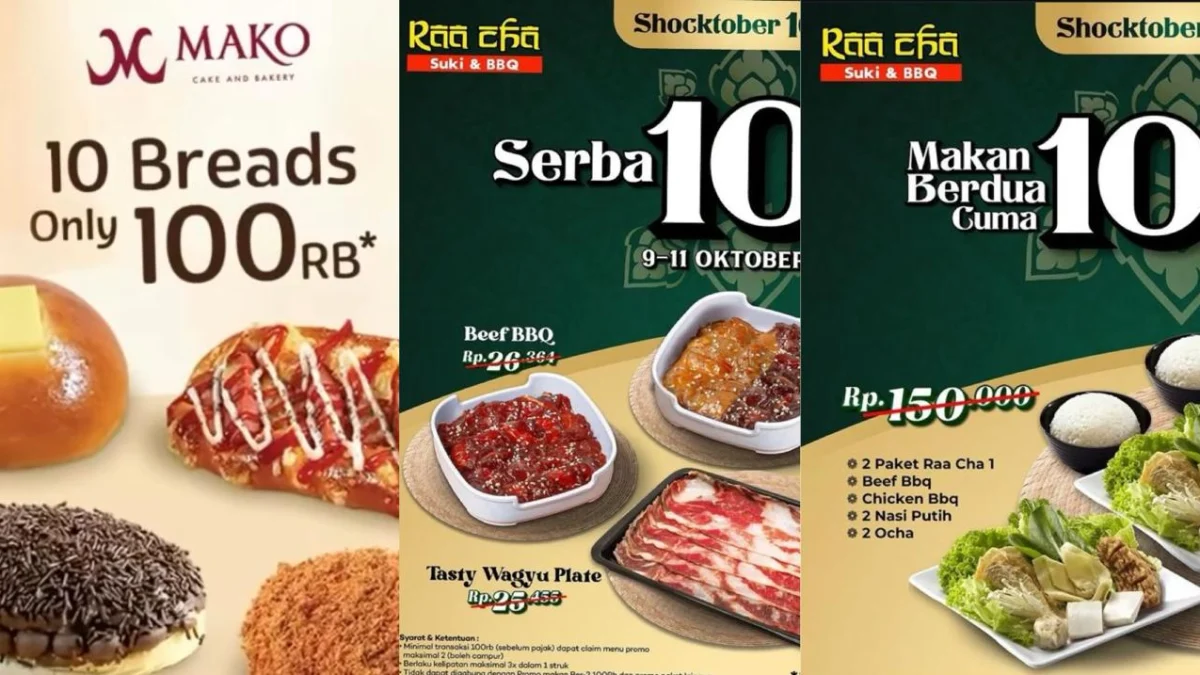 Promo 10.10 MAKO Cake and Bakery & Raa Cha Suki & BBQ Khusus Untuk Kamu! Promo 10.10 MAKO Cake and Bakery & Raa Cha Suki & BBQ Khusus Untuk Kamu!