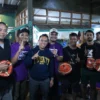 Calon Wali Kota Bogor Nomor Urut 1, Sendi Fardiansyah usai beraudiensi bersama perwakilan Komunitas Basket Sempur. (Yudha Prananda / Jabar Ekspres)