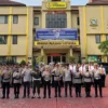 Polresta Bogor Kota saat menggelar Apel Gelar Pasukan Operasi Zebra Lodaya 2024, Senin (14/10). (Yudha Prananda / Jabar Ekspres)