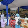 Sejumlah Stan UMKM Kota Cimahi saat Menjajakan Produknya Oktober Meriah di Lapang Pemkot Cimahi (mong)