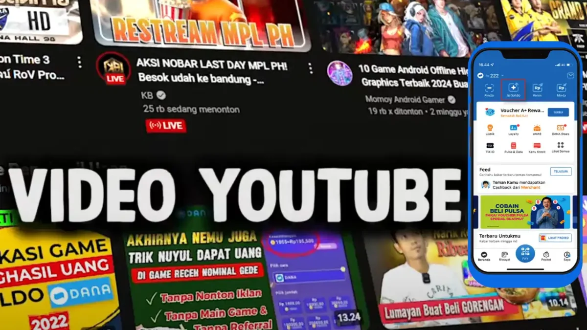 Big Rewards Saldo DANA Gratis dari Nonton Video YouTube, Mulai dari Rp150.000! Big Rewards Saldo DANA Gratis dari Nonton Video YouTube, Mulai dari Rp150.000!