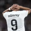 Penyerang Real Madrid, Kylian Mbappe. (AP Photo/Bernat Armangue)