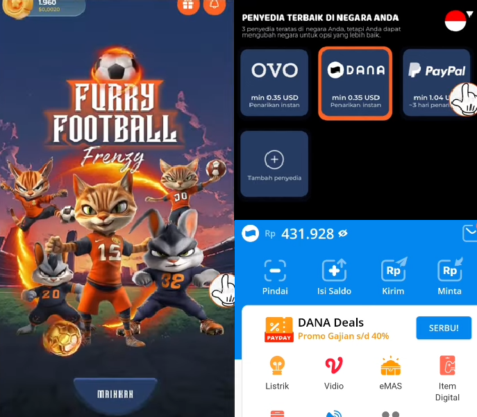 Cara Dapat Uang hingga Rp400.000 Hanya Dengan Bermain Game Furry Football