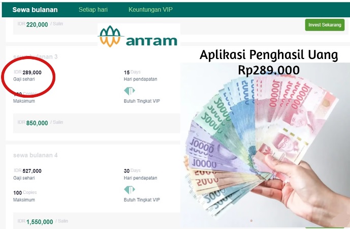 Rahasia Sukses Cairkan Rp289.000 Tiap Hari dari Aplikasi Penghasil Uang Antam Share Aplikasi penghasil uang Antam Share yang memberikan profit harian besar.