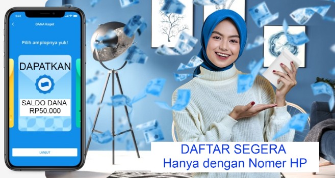 Hanya Masukkan Nomor HP Bisa Langsung Cair Rp50.000 dari Saldo DANA Dapatkan Saldo DANA hanya dengan masukkan nomer HP.