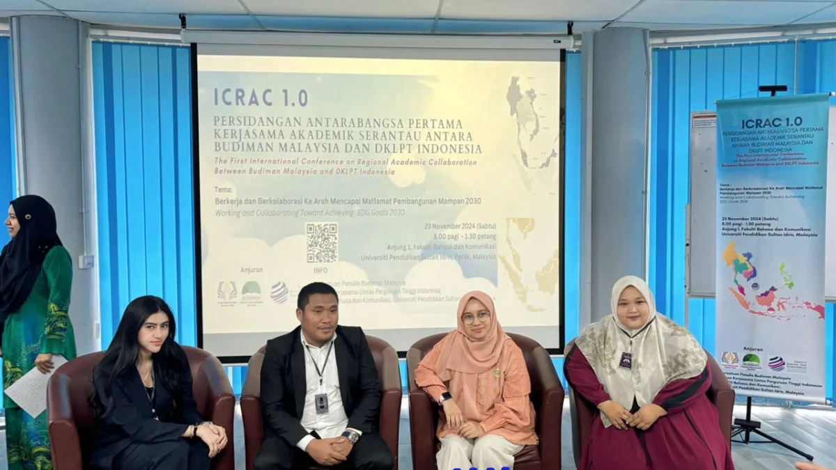 Pemilik akun instagram "dianaasrsvt" sebagai moderator perwakilan dari DKLPT indonesia yang dinaungi oleh pr martasandy bimbel terpadu dalam rangkaian acara ICRAR (international conference on regional academic collaboration) 23 nov 2024