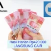 Aplikasi yang mengklaim bisa hasilkan uang Rp420 ribu perharinya.