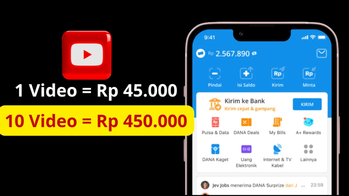 Buktikan Sendiri! Nonton 1 Video Dapat Saldo Rp 45.000 Masuk Ewallet Gratis Buktikan Sendiri! Nonton 1 Video Dapat Saldo Rp 45.000 Masuk Ewallet Gratis