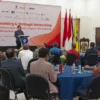 Ketua Penyelenggara kegiatan, Erick Wahyudyono saat berpidato dihadapan tamu undangan. (Yudha Prananda / Jabar Ekspres)