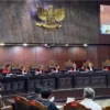 Suasana sidang pengucapan putusan perkara Nomor 168/PUU-XXI/2023 di Ruang Sidang Pleno Mahkamah Konstitus, Jakarta. (Foto/ANTARA)