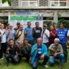 Perwakilan Komunitas Biru saat di markas pemenangan Dandan-Arif, Jalan Aria Jipang, Kamis (7/11)