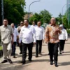 Menteri Agraria dan Tata Ruang/Kepala Badan Pertanahan Nasional (ATR/BPN), Nusron Wahid mengunjungi Kantor Kementerian ATR/BPN di Cikeas, Kabupaten Bogor pada Selasa (19/11/2024).
