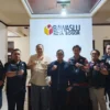 Jajaran Bawaslu Kota Bogor saat menerima kunjungan Komisioner Bawaslu RI, Fuad, Selasa (26/11) Sore. (Yudha Prananda / Jabar Ekspres)