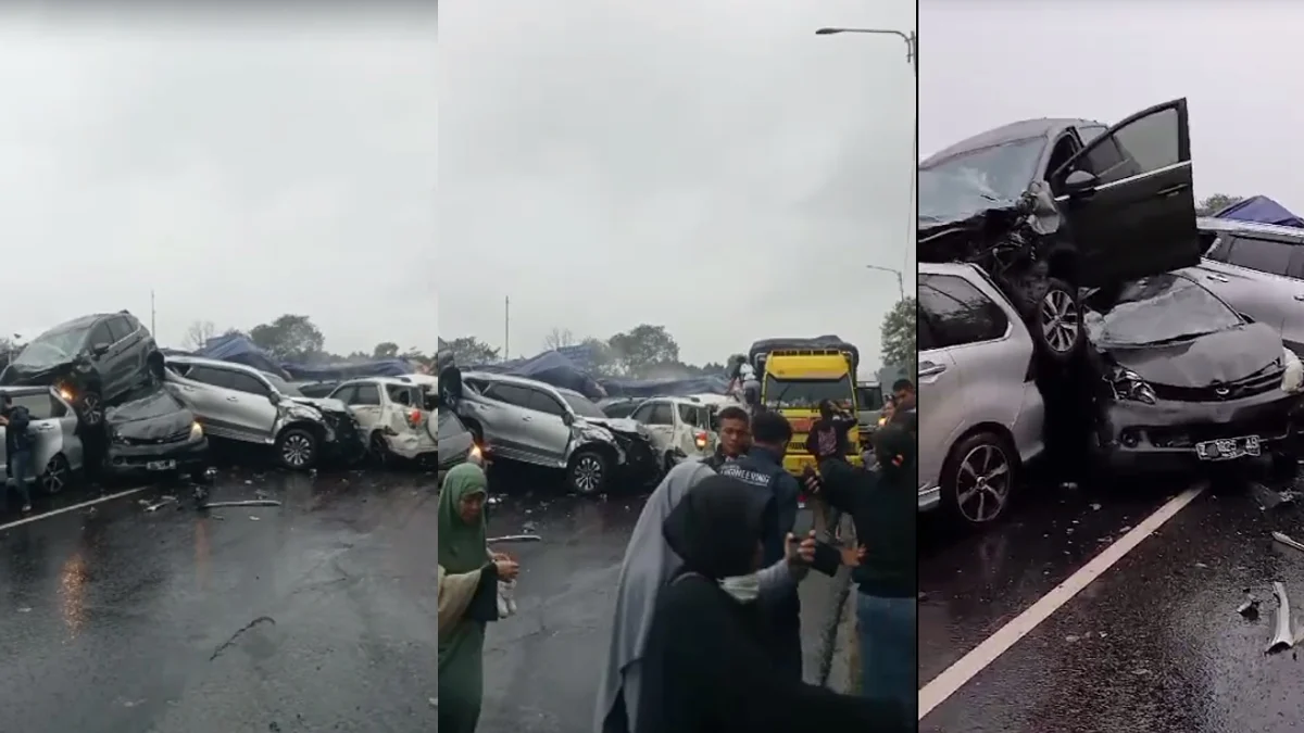 Kecelakaan Truk Pengangkut Kardus Tutup Lalu Lintas Tol Cipularang Arah Jakarta, Jasa Marga Percepat Penanganan Kecelakaan beruntun di Tol Purbaleunyi hari ini, Senin, 11 November 2024. Foto:-tangkapan layar-Radarcirebon.com