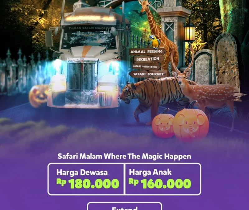 Safari Malam di Taman Safari Bogor Edisi Spesial Penutupan Halloween 2024, Catat Harga Tiket Masuknya!