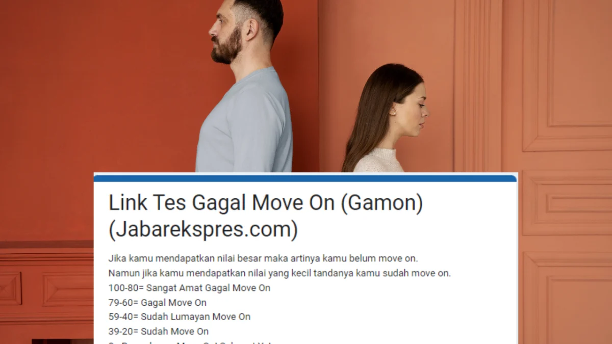 LINK Ujian GAMON Terbaru, Sulit Lupain Mantan? Ikutin Tesnya