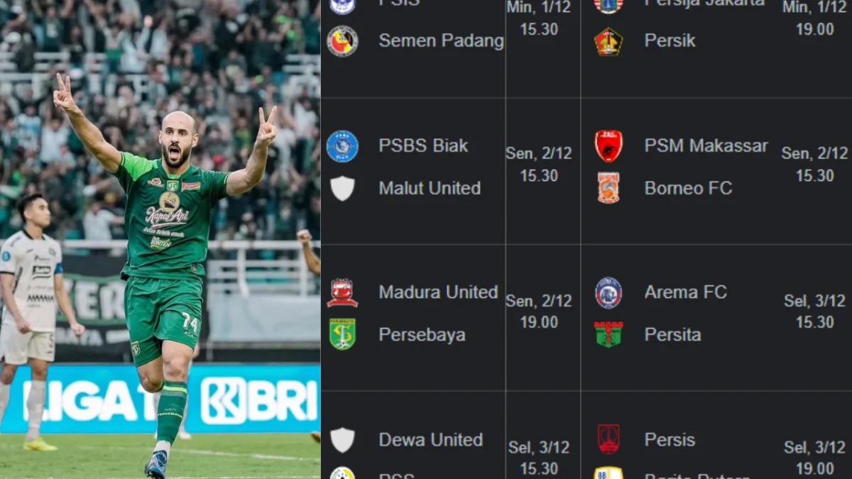 Jadwal Lengkap Pertandingan Pekan Ke-12 BRI Liga 1 2024/2025 Jadwal Lengkap Pertandingan Pekan Ke-12 BRI Liga 1 2024/2025