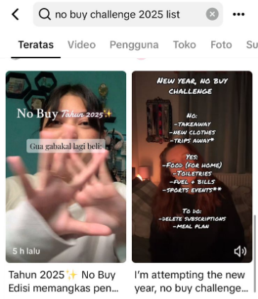 Cara Ikutan Tren No Buy List Challenge 2025 yang Viral di TikTok