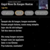 Lirik Lagu "Gagal Move On (Kangen Mantan)" Viral di TikTok