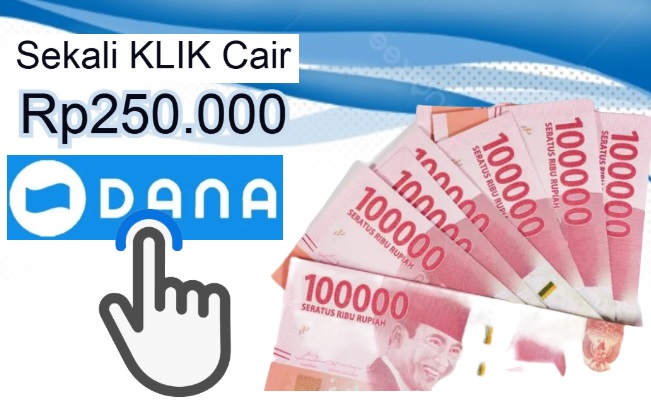 Sekali KLIK Cair Saldo DANA Gratis Rp250.000, Buktikan Sendiri di Link ini Dapat Saldo DANA gratis cair langsung dari aplikasi penghasil uang.