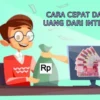 ILUSTRASI cara cepat dapat uang dari Internet.