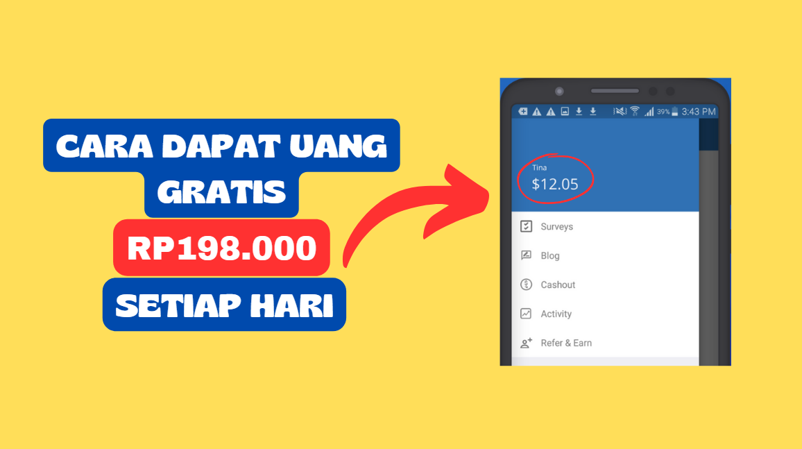 Cara Rahasia Dapat Uang Gratis Rp198.000 Setiap Hari Modal Internet dan HP