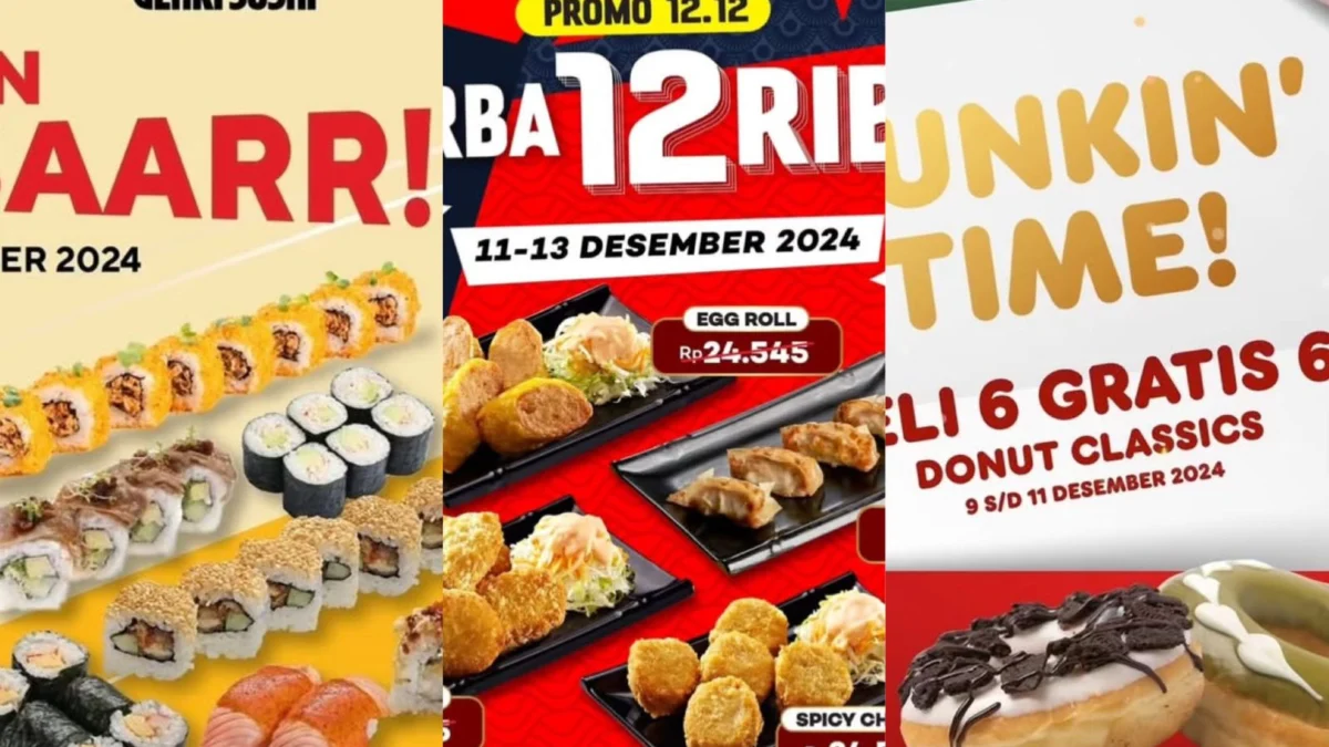 Klaim Promo Spesial 12.12 Desember 2024 di 3 Tempat Ini