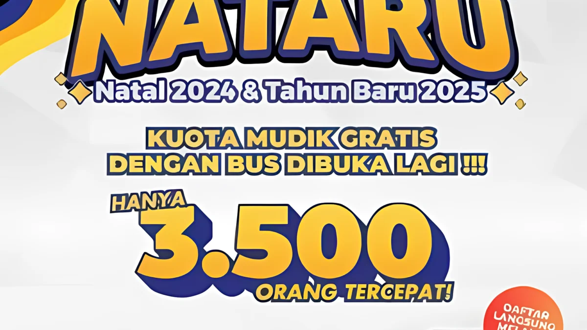 Jadwal dan Cara Daftar Mudik Gratis Nataru 2024/2025 dengan Pilihan Transportasi Lengkap Jadwal dan Cara Daftar Mudik Gratis Nataru 2024/2025 Dengan Pilihan Transportasi Lengkap