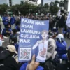 Sejumlah mahasiswa lakukan aksi penolakan kenaikan PPN 12 persen. (Foto/ANTARA)