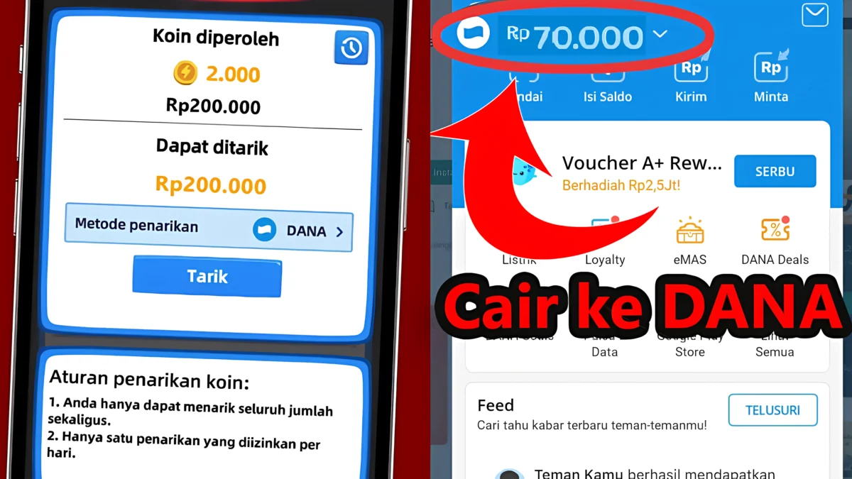 Cair Rp70.000, Inilah Tips & Trik Tercepat Dapat Uang Gratis