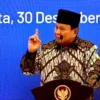 Presiden Prabowo Subianto saat memberi arahan kepada jajaran petinggi pemerintah pusat di acara Musrenbangnas. (foto/ANTARA)