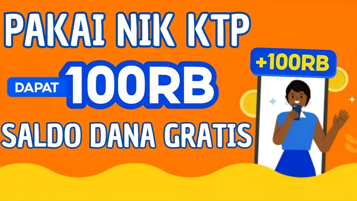 Cairkan Saldo DANA Gratis Rp100.000 Pakai NIK KTP, 100 Persen Cair ke Rekening Kamu bisa mendapatkan saldo DANA gratis sebesar Rp100.000 langsung cair ke rekening tanpa harus memainkan game, mengisi survei, atau mengumpulkan poin seperti aplikasi penghasil uang.