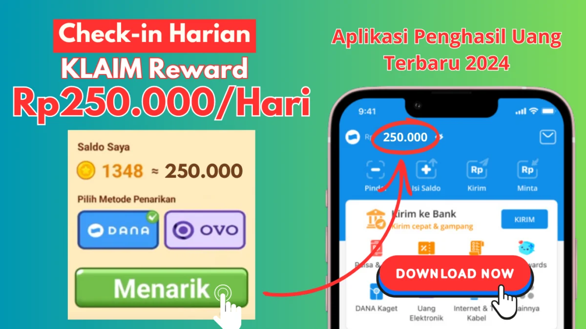 Check-in Harian Dapet Saldo DANA Rp250.000 Gratis, Claim Now! Check-in Harian Dapet Saldo DANA Rp250.000 Gratis, Claim Now!