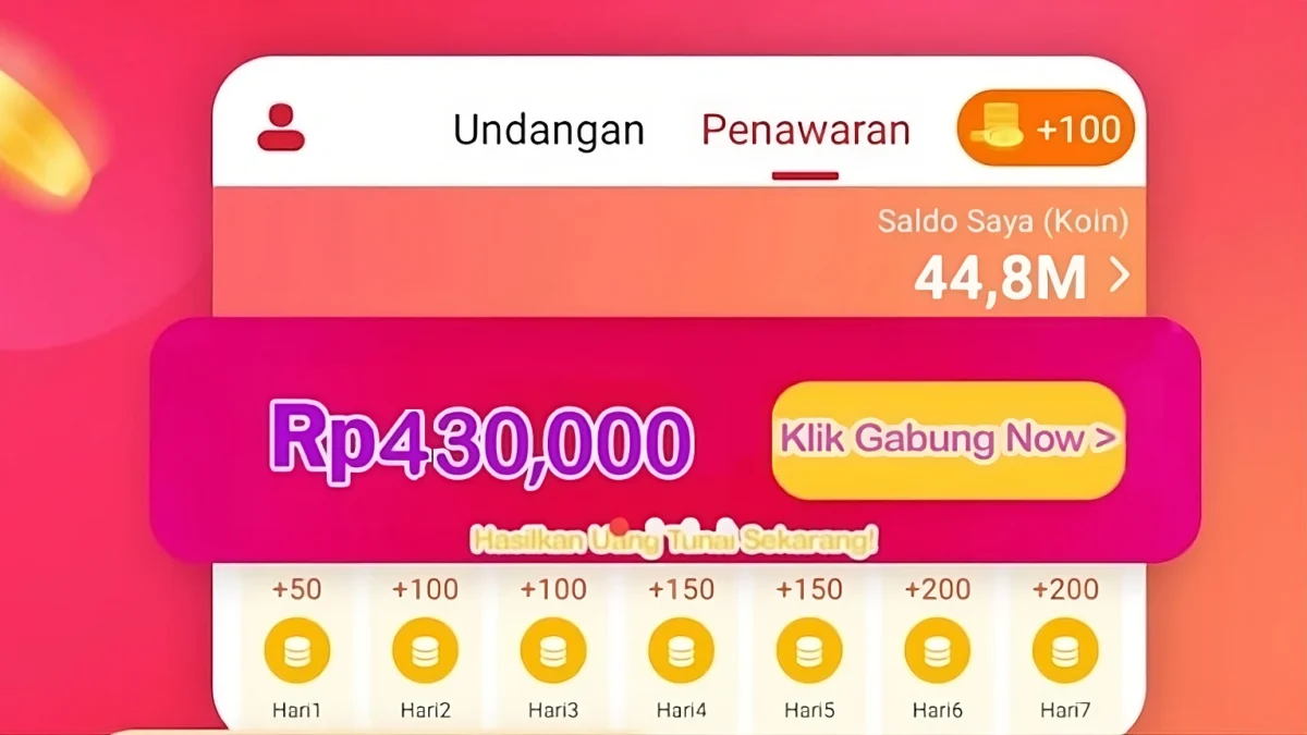 Aplikasi Penghasil Uang Nyata Membayar Sekali Klik Dapat Rp430.000 Aplikasi Penghasil Uang Nyata Membayar Sekali Klik Dapat Rp430.000