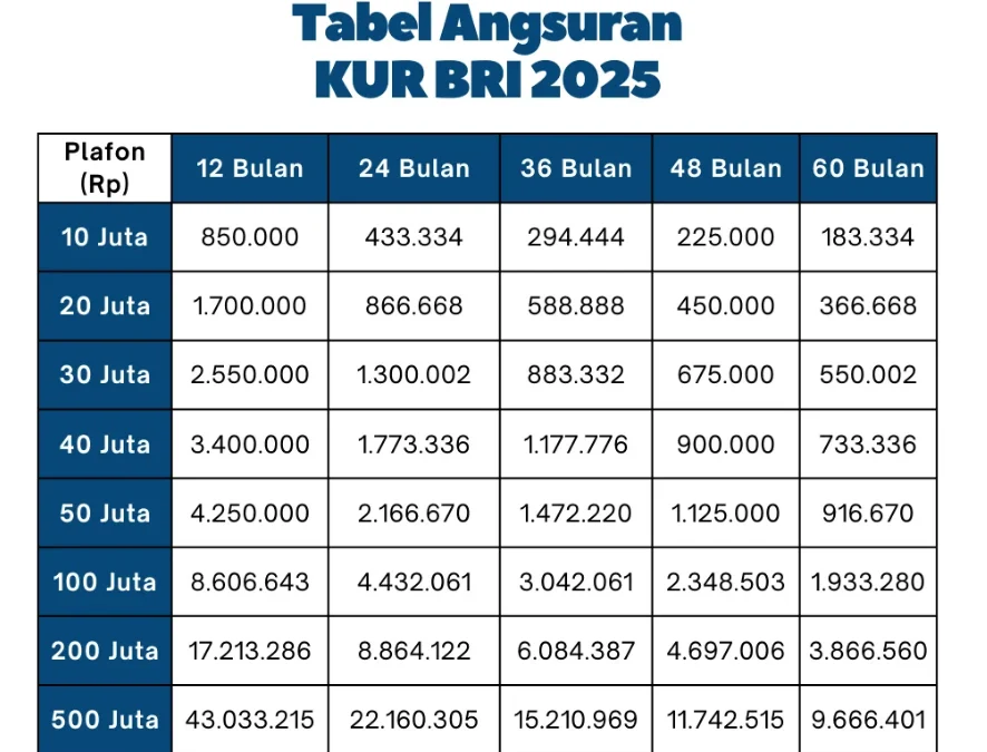 KUR BRI 2025, Solusi Pinjaman Modal Usaha dengan Bunga Rendah