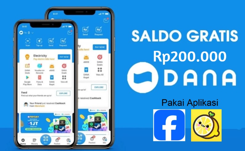 Daftar Pakai Facebook Langsung Cair Rp200.000 Saldo DANA Gratis, Begini Caranya Dapat Saldo DANA Gratis pakai Aplikasi Facebook.