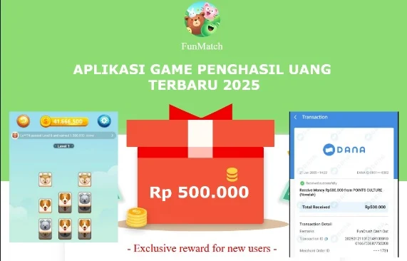 Aplikasi Game penghasil uang terbaru 2025.