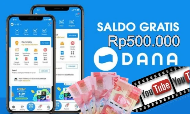 Saldo DANA gratis hanya dari Subscribe Youtube.
