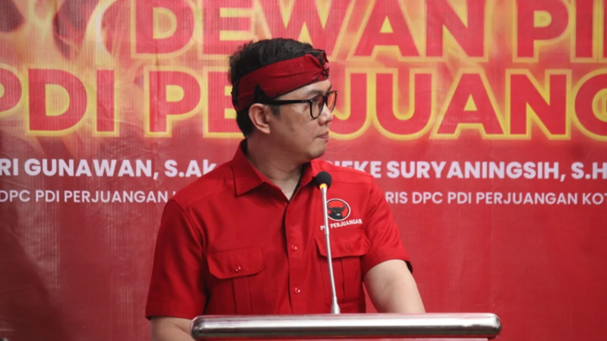 PDI Perjuangan Bandung Memungkinkan Beroposisi Ketua DPC PDI Perjuangan Kota Bandung Andri Gunawan. (foto/Hendrik Muchlison)